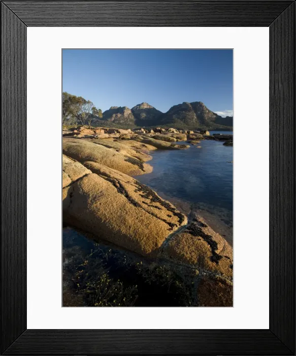 Framed Print : The rugged coast of Coles Bay with the Hazards