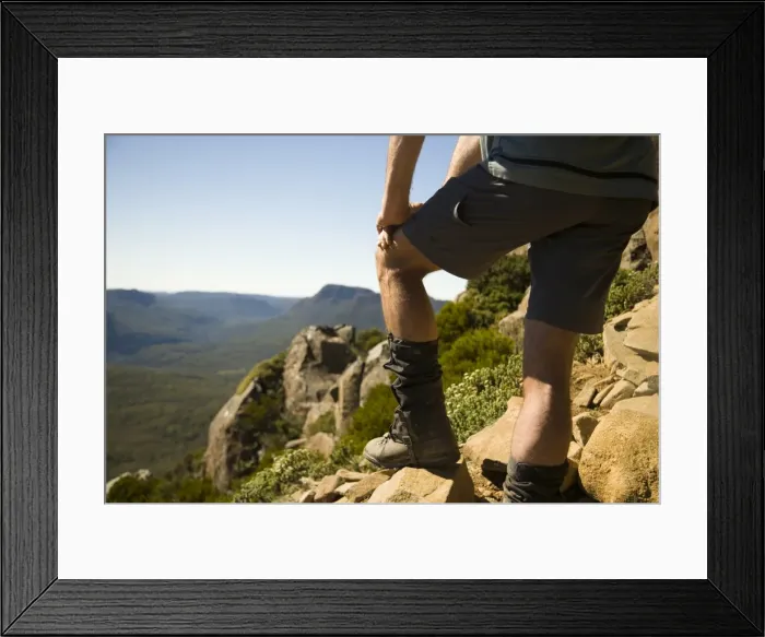 Framed Print : Climing Mount Ossa Framed Print : Climing Mount Ossa