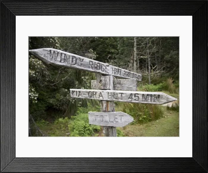 Framed Print : Weathered signposts on the Overland Track Framed Print : Weathered signposts on the Overland Track