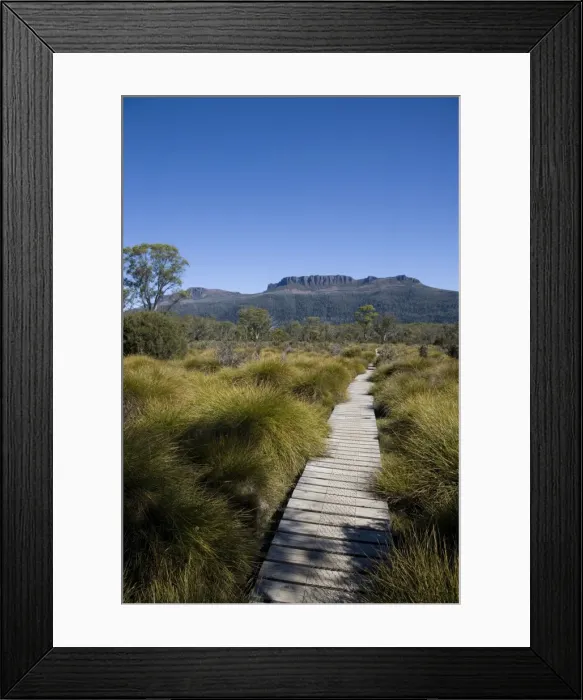 Framed Print : The final stretch of the Overland track to Narcissus Hut Framed Print : The final stretch of the Overland track to Narcissus Hut