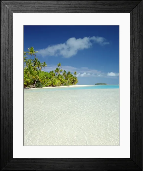 Framed Print : Palm Trees & Tropical Beach, Aitutaki Island, Cook Islands, Polynesia Framed Print : Palm Trees & Tropical Beach, Aitutaki Island, Cook Islands, Polynesia