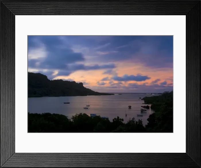Framed Print : Kolonia Harbour Framed Print : Kolonia Harbour