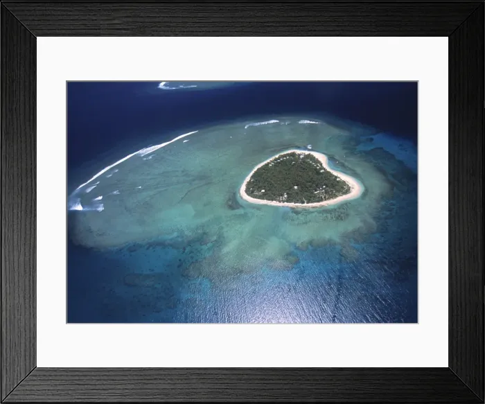 Framed Print : Aerial view of Tropical Island Framed Print : Aerial view of Tropical Island