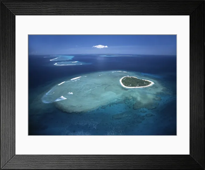 Framed Print : Aerial view of Tropical Island Framed Print : Aerial view of Tropical Island