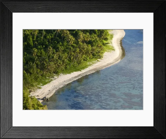 Framed Print : Beach and Coral Reef