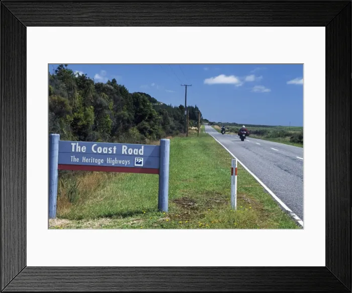 Framed Print : The coast road sign Framed Print : The coast road sign