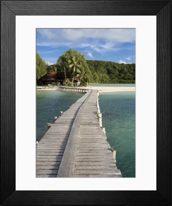Framed Print : Jetty, Carp Island Resort, Palau, Micronesia Framed Print : Jetty, Carp Island Resort, Palau, Micronesia
