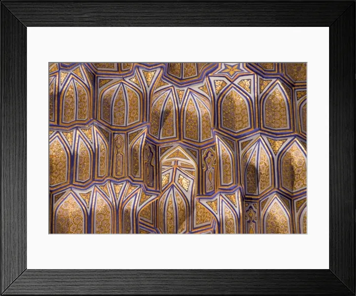 Framed Print : Uzbekistan, Samarkand, Guri Amir Mausoleum, Ceiling Framed Print : Uzbekistan, Samarkand, Guri Amir Mausoleum, Ceiling