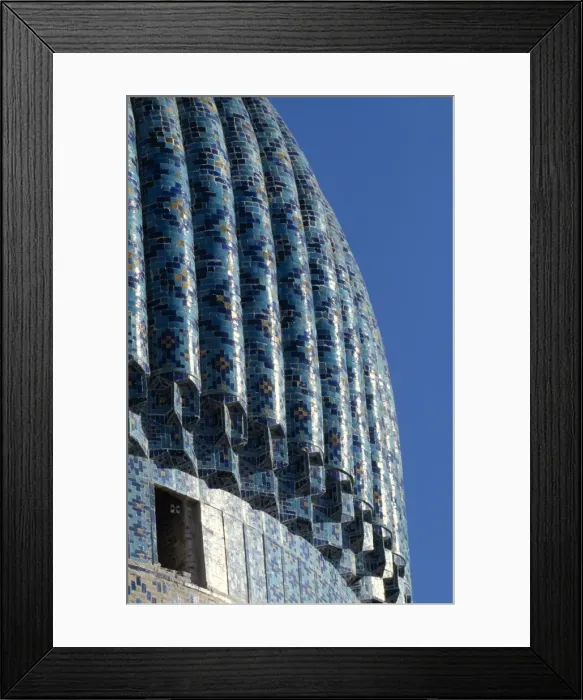 Framed Print : Detail of dome of Tillya-Kari-Medrassah Framed Print : Detail of dome of Tillya-Kari-Medrassah