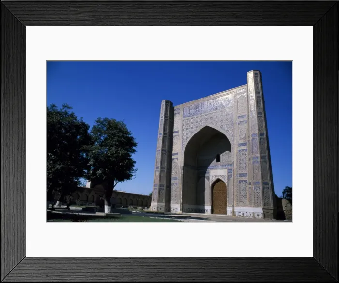 Framed Print : Bibi Khanum mosque during reconstruction Framed Print : Bibi Khanum mosque during reconstruction