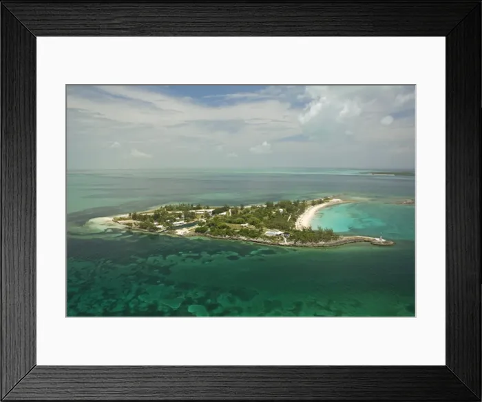 Framed Print : An aerial view of Little Whale Cay Framed Print : An aerial view of Little Whale Cay