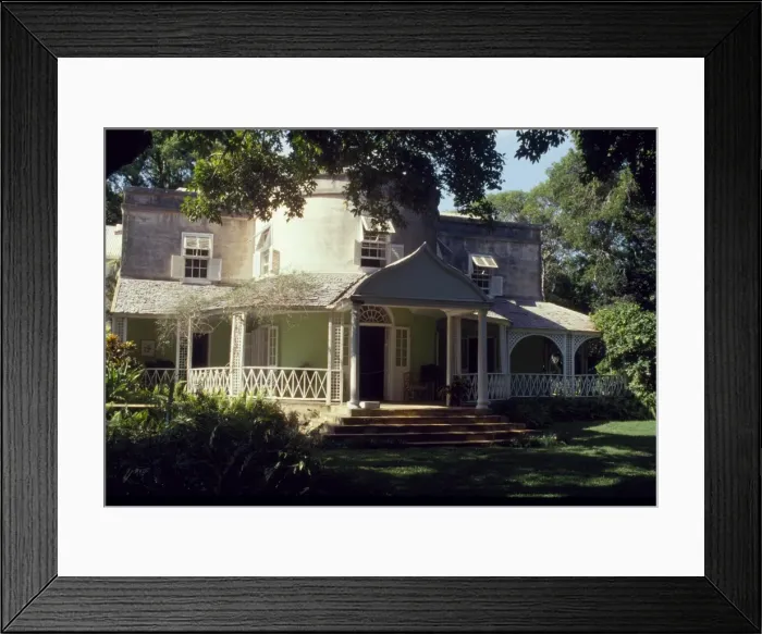 Framed Print : Villa Nova plantation house once owned by Framed Print : Villa Nova plantation house once owned by
