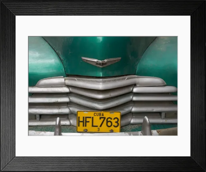 Framed Print : 1950s American car