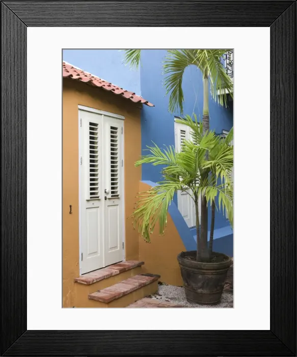 Framed Print : Colourful house, Willemstad, Curacao, Netherlands Antilles, Caribbean Framed Print : Colourful house, Willemstad, Curacao, Netherlands Antilles, Caribbean