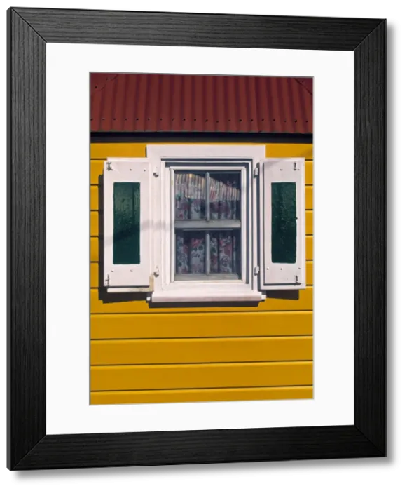 Framed Print : Colourful facade, Gustavia, St Framed Print : Colourful facade, Gustavia, St