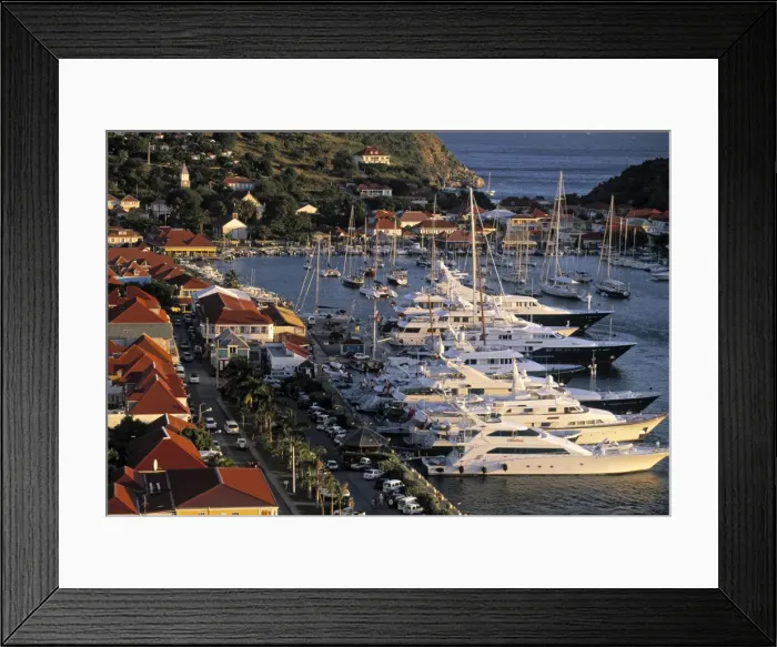 Framed Print : Yacht Harbour, Gustavia, St Framed Print : Yacht Harbour, Gustavia, St