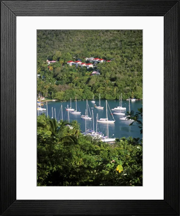 Framed Print : Marigot Bay, St Framed Print : Marigot Bay, St