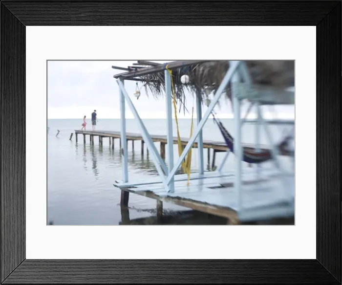 Framed Print : Jetty and hammocks, Caye Caulker, Belize Framed Print : Jetty and hammocks, Caye Caulker, Belize