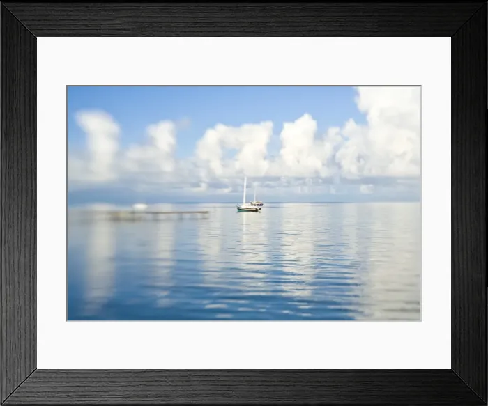 Framed Print : Boat by pier, Caye Caulker, Belize Framed Print : Boat by pier, Caye Caulker, Belize