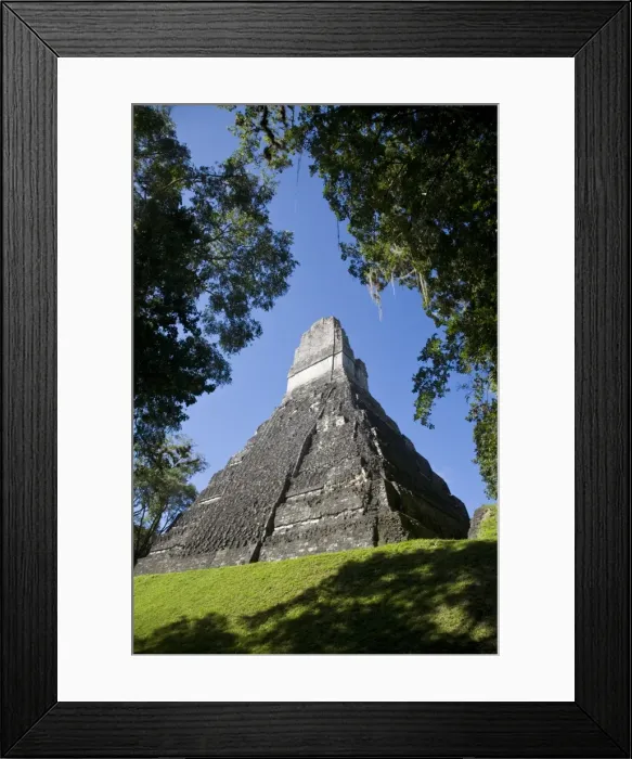 Framed Print : Guatemala, El Peten, Tikal, Gran Plaza, Temple of the Great Jaguar