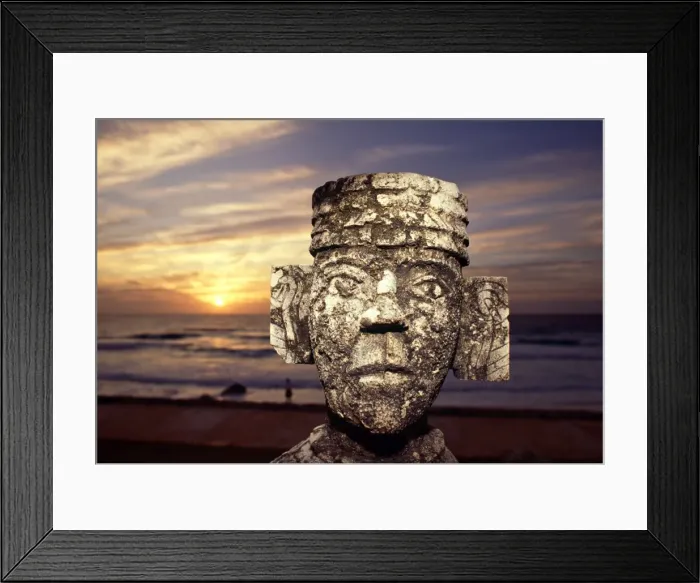 Framed Print : Chacmool statue