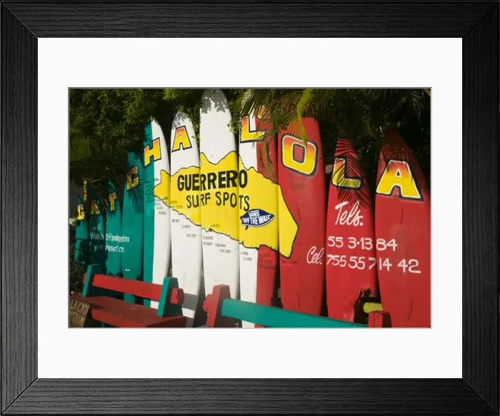 Framed Print : Mexico, Pacific Coast, Guerrero, Ixtapa, Catcha La Ola Surf Shop Sign Framed Print : Mexico, Pacific Coast, Guerrero, Ixtapa, Catcha La Ola Surf Shop Sign