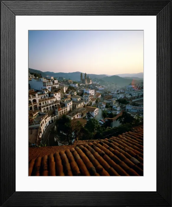 Framed Print : City Skyline & Rooftops, Taxco, Mexico Framed Print : City Skyline & Rooftops, Taxco, Mexico