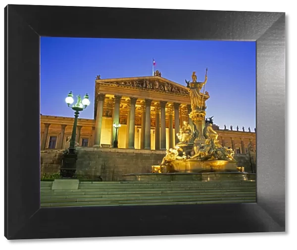 Athena fountain & Parliament building, Vienna, Austria