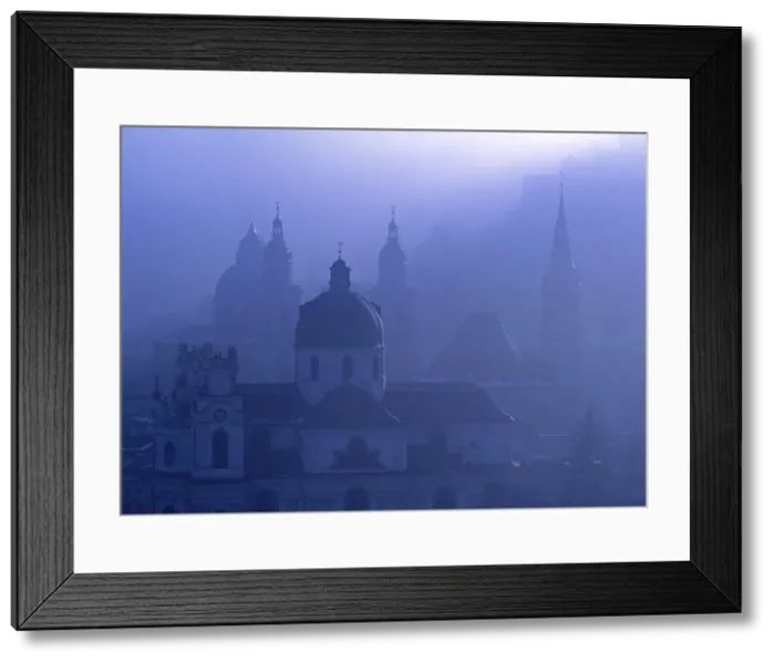Framed Print : Salzburg in Mist Framed Print : Salzburg in Mist