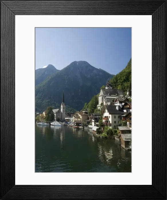 Framed Print : Hallstatt and Hallstatter See, Salzkammergut, Austria Framed Print : Hallstatt and Hallstatter See, Salzkammergut, Austria