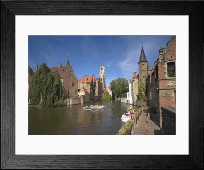 Framed Print : Belfort (Belfry) & River Dijver, Bruges, Flanders, Belgium Framed Print : Belfort (Belfry) & River Dijver, Bruges, Flanders, Belgium