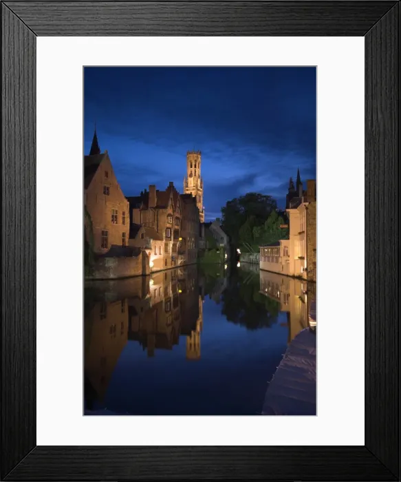 Framed Print : Belfort (Belfry) & River Dijver, Bruges, Flanders, Belgium Framed Print : Belfort (Belfry) & River Dijver, Bruges, Flanders, Belgium