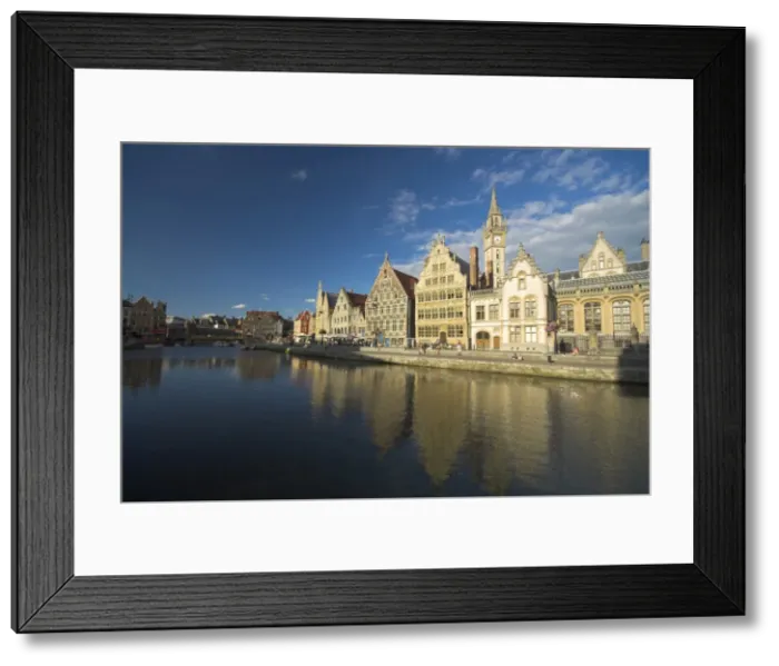 Framed Print : River Leie & Guildhouses on Graslei, Ghent, East Flanders, Belgium Framed Print : River Leie & Guildhouses on Graslei, Ghent, East Flanders, Belgium