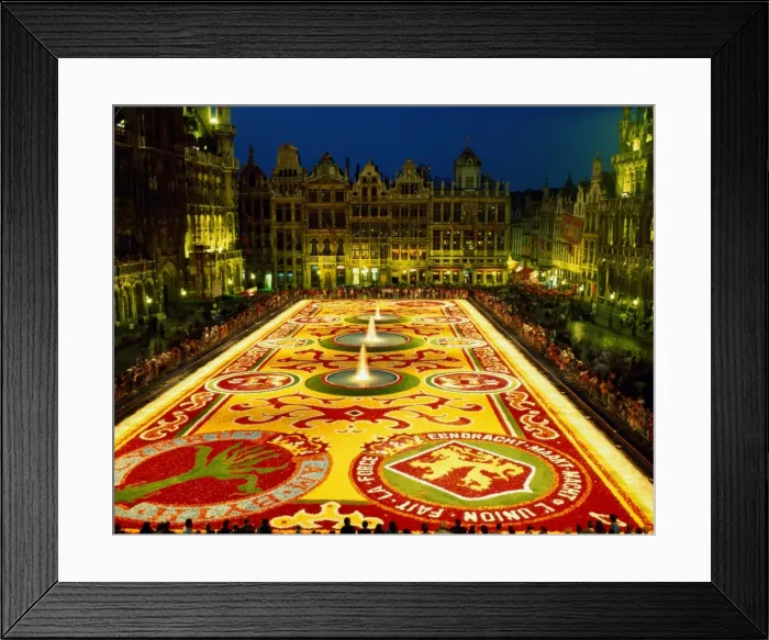 Framed Print : Grand Place / Floral Carpet (Tapis des Fleurs), Brussels, Belgium Framed Print : Grand Place / Floral Carpet (Tapis des Fleurs), Brussels, Belgium