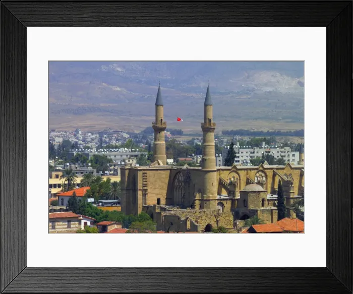 Framed Print : South Nicosia looking towards North Nicosia, Greek Cyprus Framed Print : South Nicosia looking towards North Nicosia, Greek Cyprus
