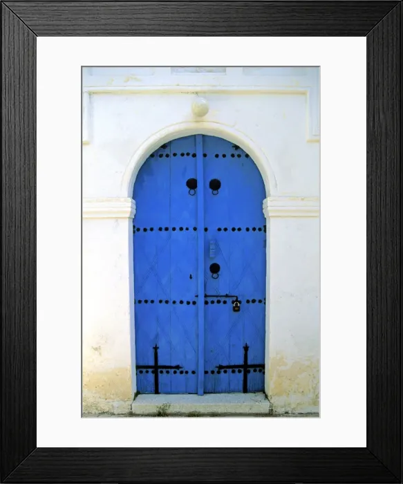 Framed Print : Blue Door, Karaman Village Framed Print : Blue Door, Karaman Village
