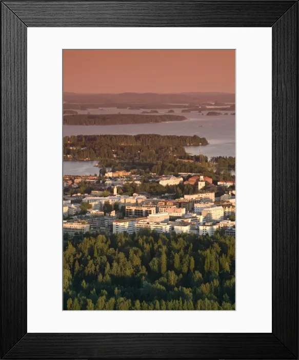Framed Print : City Overview, Kuopio, Eastern Lakeland, Finland Framed Print : City Overview, Kuopio, Eastern Lakeland, Finland