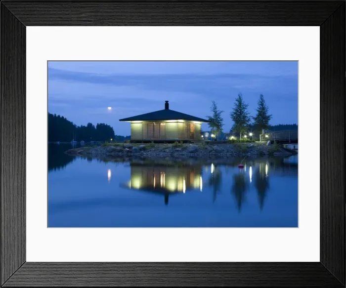 Framed Print : Sauna & Lake, Kuopio, Finland Framed Print : Sauna & Lake, Kuopio, Finland