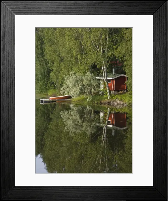 Framed Print : Sauna & Lake Reflections, Lapland, Finland Framed Print : Sauna & Lake Reflections, Lapland, Finland