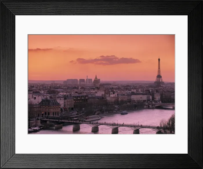 Framed Print : Eiffel Tower and River Seine Framed Print : Eiffel Tower and River Seine