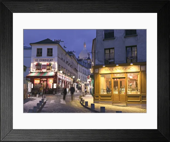 Framed Print : Rue Norvins & Sacre Coeur, Montmartre, Paris, France Framed Print : Rue Norvins & Sacre Coeur, Montmartre, Paris, France