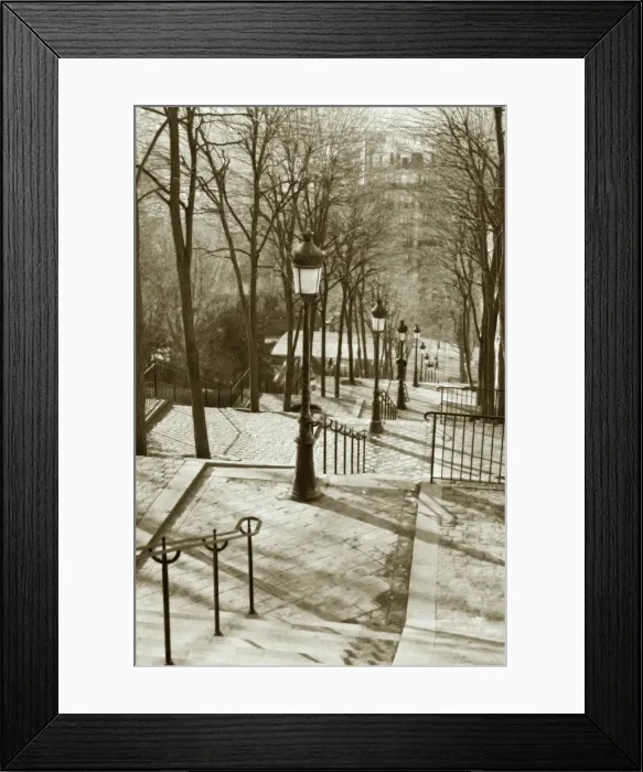 Framed Print : Steps to Montmartre, Paris, France Framed Print : Steps to Montmartre, Paris, France