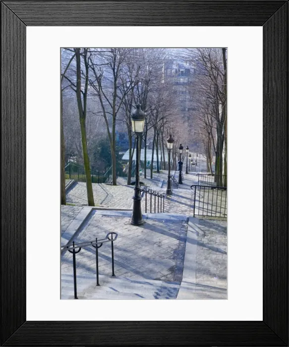 Framed Print : Steps to Montmartre, Paris, France