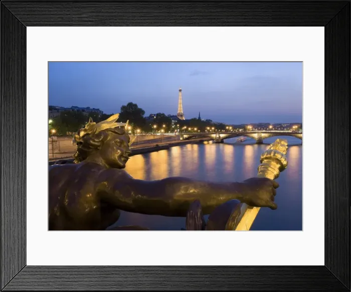Framed Print : France, Paris, Eiffel Tower, view from Pont Alexandre III Framed Print : France, Paris, Eiffel Tower, view from Pont Alexandre III