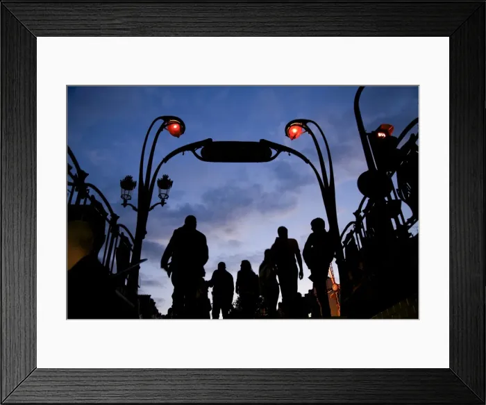 Framed Print : Metro entrance, Montmartre, Paris, France Framed Print : Metro entrance, Montmartre, Paris, France