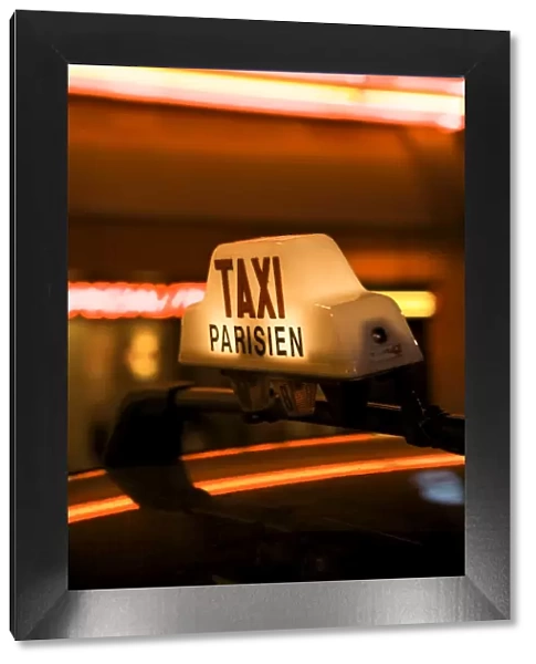 Taxi sign, Paris, France