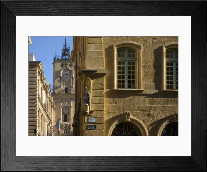 Framed Print : Place Richelme & Clock Tower, Aix-En-Provence, Provence, France Framed Print : Place Richelme & Clock Tower, Aix-En-Provence, Provence, France