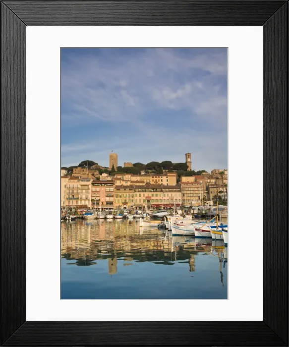 Framed Print : Vieux Port (Old Harbour) and old quarter of Le Suquet Framed Print : Vieux Port (Old Harbour) and old quarter of Le Suquet