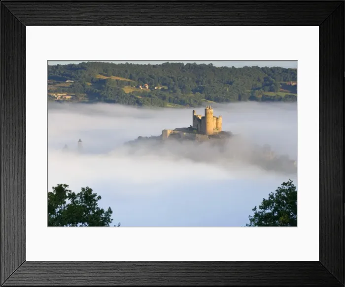 Framed Print : Najac village & casle, Aveyron, Midi-Pyrenees, France Framed Print : Najac village & casle, Aveyron, Midi-Pyrenees, France