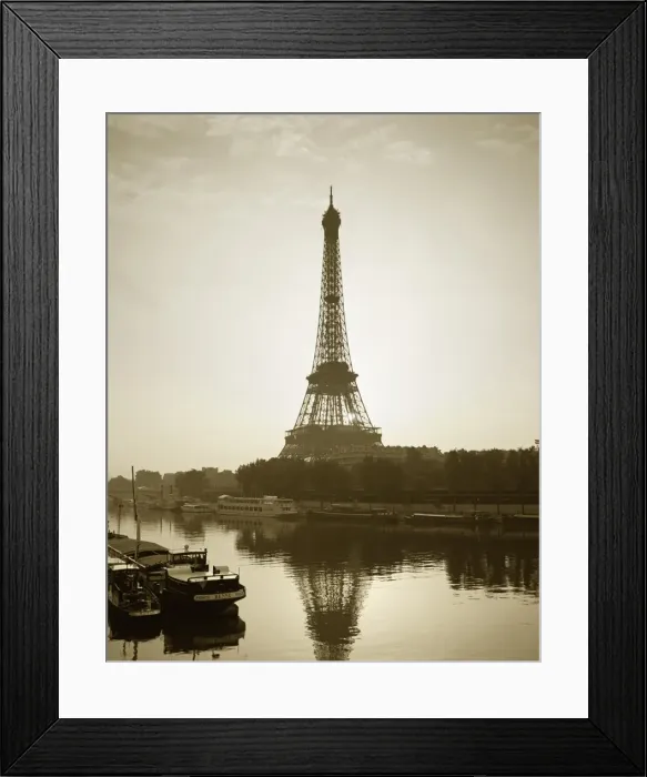 Framed Print : Eiffel Tower (Tour Eiffel) & The Seine River at Dawn, Paris, France Framed Print : Eiffel Tower (Tour Eiffel) & The Seine River at Dawn, Paris, France